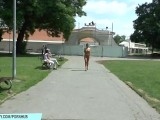 Hot Czech Babe Natalie Shows Her Naked Body On Public Street